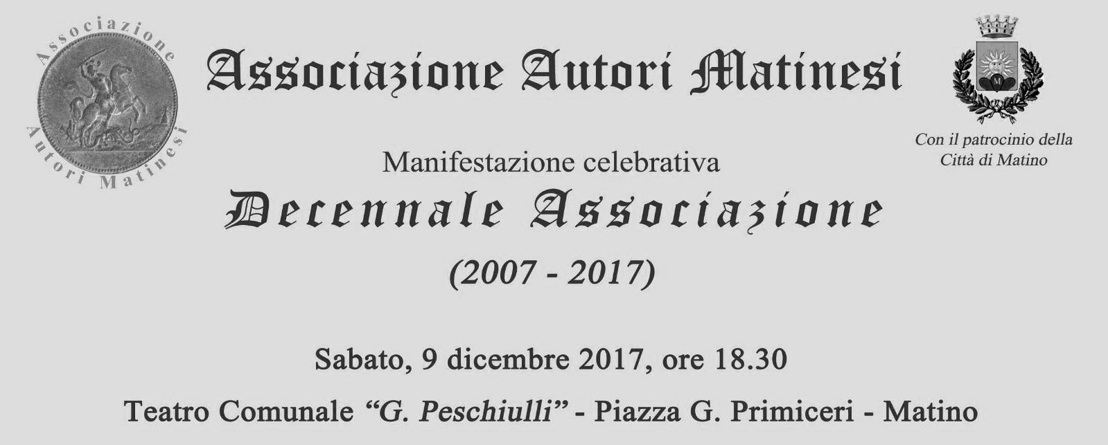 Decennale Associazione Autori Matinesi